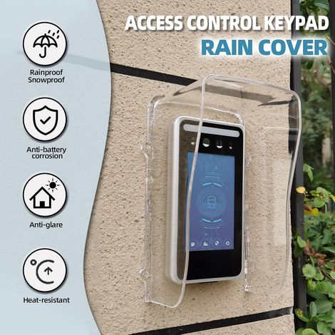 1 Couvercle de sonnette étanche, plastique transparent, protection pluie pour serrure code et contrôle accès extérieur (1/5)