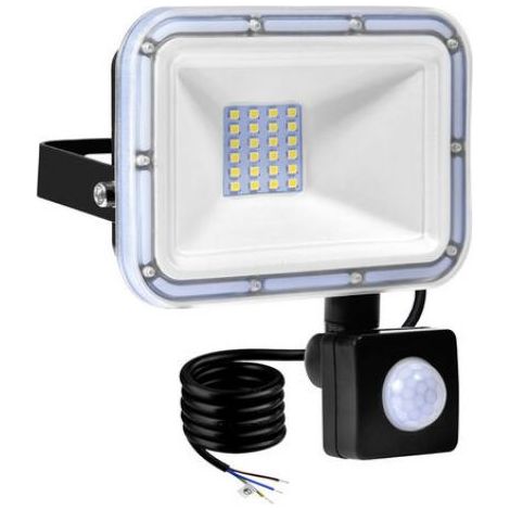 Projecteur LED - 20 W - 220 V - Détecteur de Mouvement - Éclairage Extérieur pour Chantier Terrain de Basket Aire de Jeux - 1 Pièce