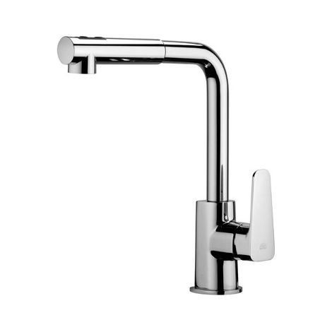 MISCELATORE MONOC. LAVELLO CON DOCCIA ESTRAIBILE LINEA SLY Cromo PAFFO