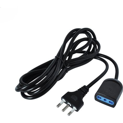 Rallonge Électrique 16A Prise Double 10/16A Câble Noir 5M Robuste Sécurisée Pour Branchements Maison Bureau Branchements Professionnels (1/3)