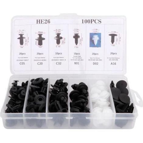 100 pezzi Clip di fissaggio per pannelli portiera auto Rivetti di fissaggio per portiera Kit di fissaggio universale - BUONO (1/4)