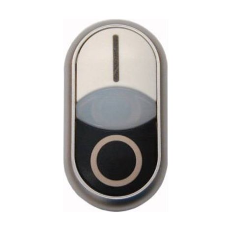 Eaton 216706 M22-DDL-WS-X1/X0 Bouton-poussoir à double touche blanc, noir 1 pc(s) (1/2)