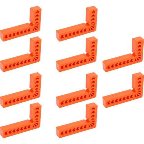 Jeu de 10 équerres de positionnement 90° en plastique technique pour menuiserie, gabarit d'assemblage à angle droit, outils de précision pour bois. (1/5)