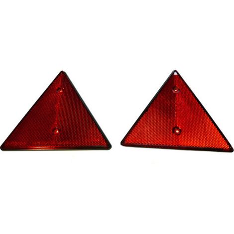 Juego de 2 triángulos reflectantes de 150 mm para remolques – Reflectores de seguridad – Iluminación homologada para caravanas y remolques