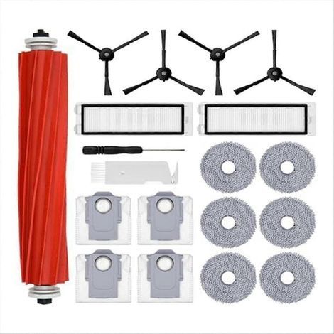 Ensemble d'accessoires pour aspirateur robot Roborock Q Revo : sacs à poussière, brosse rotative principale, brosses latérales, etc. (1/5)