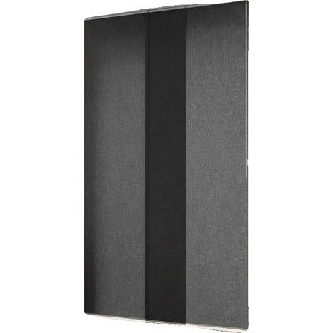 Cortinas de panel, riel ajustable, función opaca, gris oscuro. (1/2)
