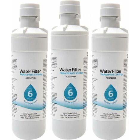 Lot de 3 LT1000P Filtre à eau externe universel pour réfrigérateur Blanc (1/3)