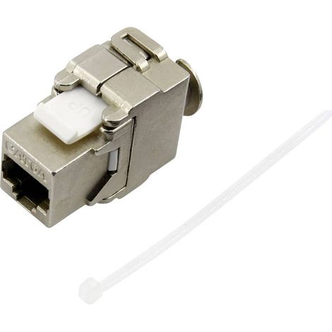 Tru Components – RJ45 femelle CAT 6a 93038C360 – Connecteur droit métal – Adaptateur pour câble courant faible – 1 pc(s) (1/3)