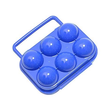 Boîte de transport pliable pour six œufs contenant en plastique pour voyage et pique nique protection (1/5)
