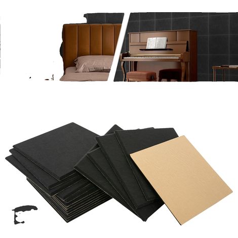 Panneaux Acoustiques, Fibre de Polyester, Taille 3030cm, Épaisseur 9mm, 18 Pièces, Couverture 1.6㎡ (1/5)