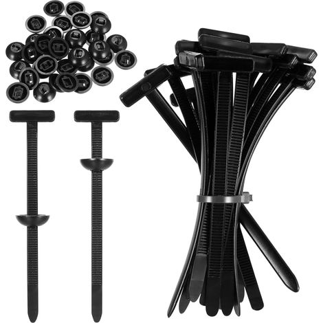 100 Attaches câbles, Nylon résistant UV, Mécanisme autobloquant, 90mm, Pour auto maison jardin