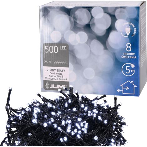 LUCI PER ALBERO DI NATALE 500 LED ghirlanda bianco freddo per albero di Natale bianco