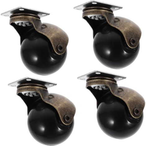 de 4 roulettes pivotantes de rechange pour chaise de bureau (1/5)