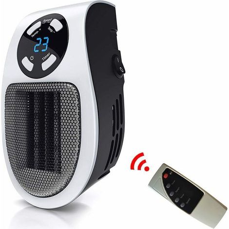 Radiatore elettrico da 500 W - Programmabile con termostato regolabile e display LED - Riscaldamento degli ambienti - Risparmio energetico e silenzioso - Per case e uffici (1/4)