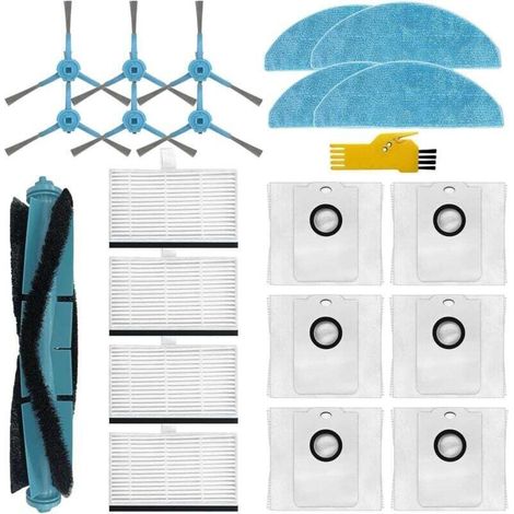 Accessoires pour aspirateur robot Conga 7490 Immortal Home X-Treme/8290 Immortal Ultra Power Home Genesis/X-Treme 1 brosse principale, 4 filtres, 6 brosses latérales, 4 serpillières, 6 sacs (1/4)
