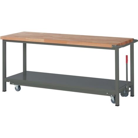 Etabli STIER Premium avec châssis roulant abaissable, lxPxH 2 000x700x880 mm (1/5)