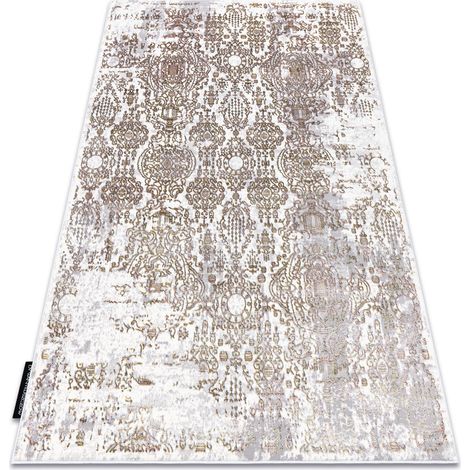 Tappeto DE LUXE moderno 2081 Ornamento vintage - Structural oro / crema yellow 160x220 cm