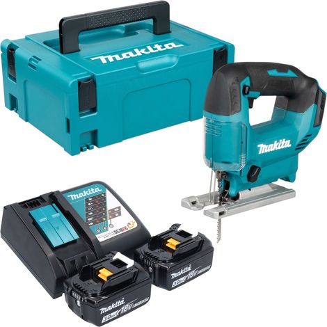 Makita DJV 186 RFJ Akku Pendelhubstichsäge 18 V + 2x Akku 3,0 Ah + Ladegerät + Makpac (1/5)