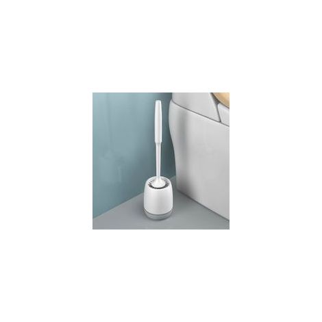 Cepillo para inodoro, cepillo de silicona para inodoro, cepillo de silicona antibacteriano de secado rápido para inodoro, cepillo de mango largo para inodoro