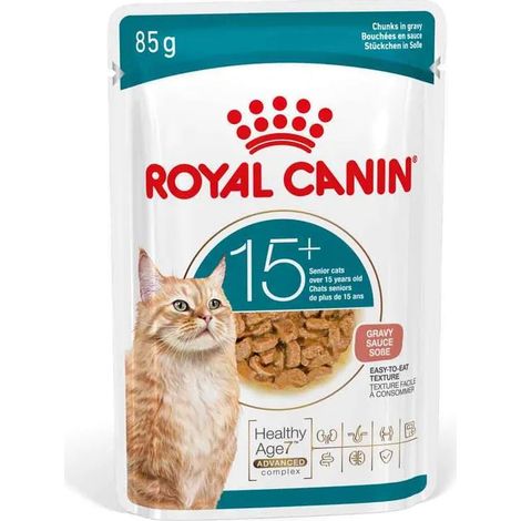 Royal Canin Cat Feline Health Nutrition Senior Ageing 15+ Gravy - Bustina 85 Gr - Cibo Umido Gatti