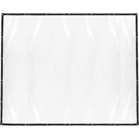 Bâche transparente imperméable avec œillets, résistante, en PVC, pour plantes de terrasse - 300 x 250 cm - Noire (1/5)