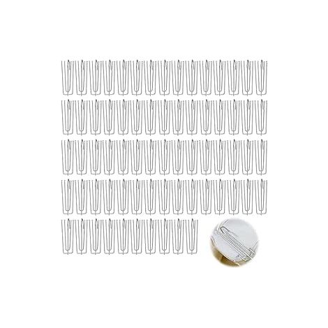 70 Pièces Crochets Rideaux en Acier Inoxydable avec 4 Dents, Crochet Rideaux, Crochets en Métal Robuste à Dents Profondes, Crochets de Rideau en Métal pour Pincer Les Plis et Les Rideaux Lourds (1/5)