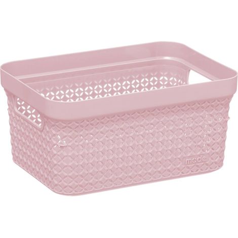 Cesto portaoggetti Scandi da 17 litri rosa