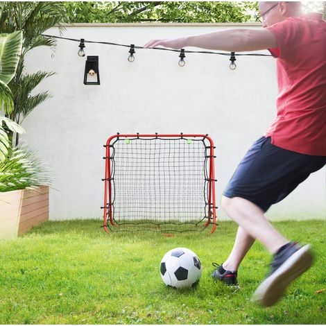 Rimbalzatore da calcio regolabile in acciaio rosso 100 x 95 x 90 cm HAVRYA (1/5)