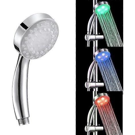 Douche LED avec contrôle de température, pommeau de douche tricolore, petit cadeau de douche, petite douche SDS-A25 (1/5)