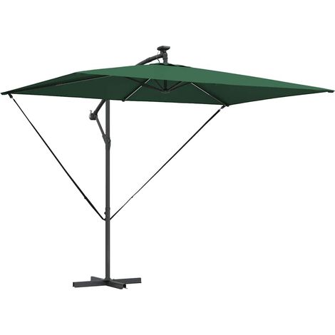 Parasol de jardin,Parasol banane à mât déporté Vert 294 x 200 x 254 cm CFW68336 (1/5)