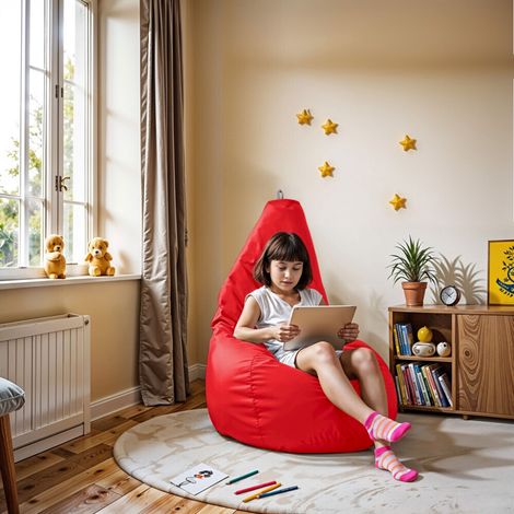 Puff Pera Polipiel Rojo Happers XL