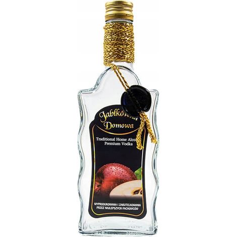 Bouteille décorée d'une vague 500ml VODKA DE POMME FAITE MAISON