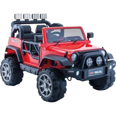 Jeep HP012 rojo, funciona con batería.