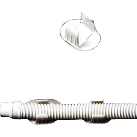 Unterstützen Sie die Fixierung der Tuyau de Vidange-Maschine in Laver en Pvc Blanc, leicht zu installieren, Lot 4 Pièces pour Murs Lisses et Carrelage (1/5)