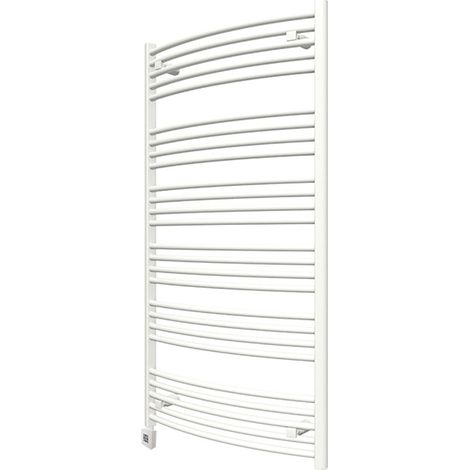 Sèche-serviette électrique blanc - (HxL) 786x400mm - 300 Watt - 300 Watt - DOM786-400E1B
