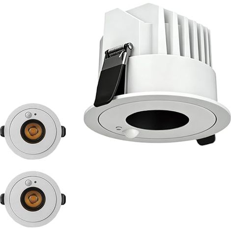 LED Spot encastrable pour plafond 10W, 95mm, détecteur PIR intégré, blanc (1/5)