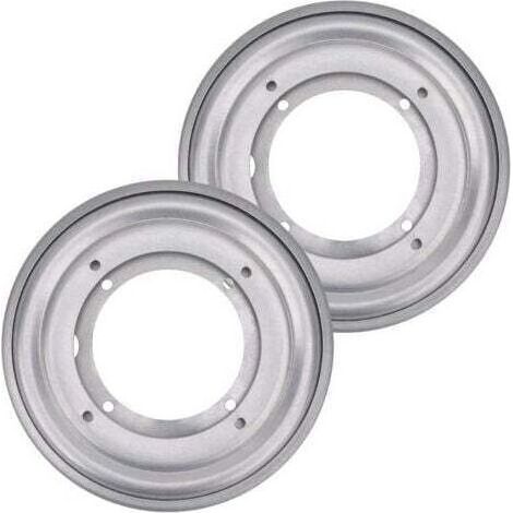 Lot de 2 plaques pivotantes rondes de 13.8 cm (5,5 pouces), base pivotante argentée, base de plateau tournant pour table pivotante, plateau, cuisine (1/5)