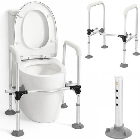 Barre di Sicurezza per WC in Alluminio per Anziani Persone con Mobilità Ridotta