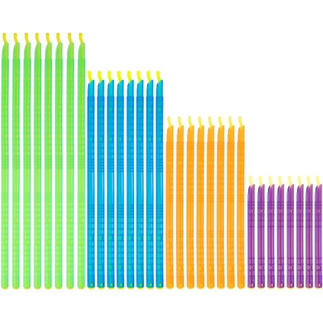 32 Clips de Scellage, Plastique PP, 4 Tailles, Rose Bleu Vert Orange, pour Sacs Alimentaires, Snacks, Épices (1/5)
