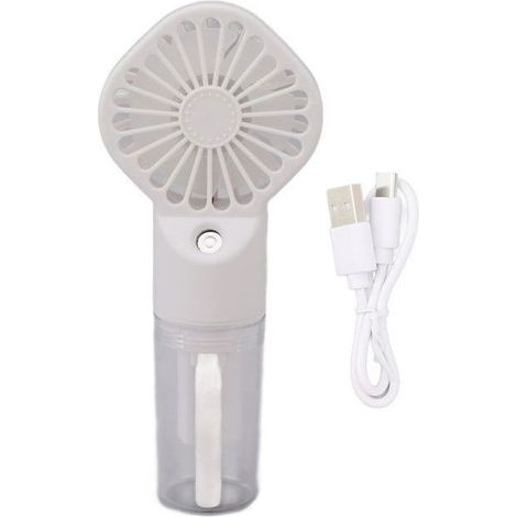 Ventilateur portable avec fonction brumisateur – mini ventilateur rechargeable USB, 4 vitesses, silencieux, réservoir d’eau intégré – AquaForge (1/5)