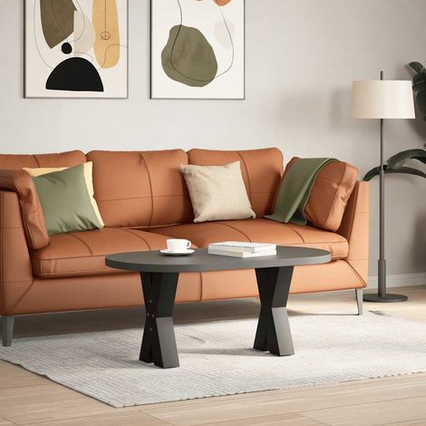 Maison Exclusive - Couchtischbeine X-Form 2 Stk. Schwarz 38x(42-4