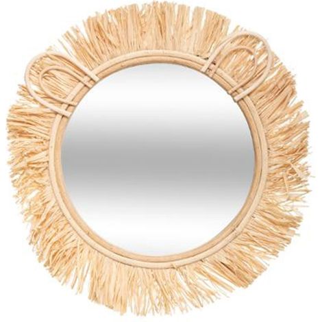 Miroir Rond Enfant Sweet Safari 38cm Naturel