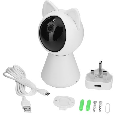 Caméra de surveillance intérieure WiFi HD 1080p, moniteur PTZ à rotation horizontale/verticale, vision nocturne infrarouge, réseau IP pour domicile, alimentation 100-240V avec prise UK (1/5)