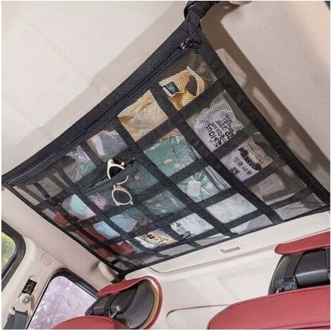 Red de almacenamiento para el techo del coche – Organizador interior de malla elástica – Gran capacidad para SUV y furgonetas – Fácil instalación (1/5)