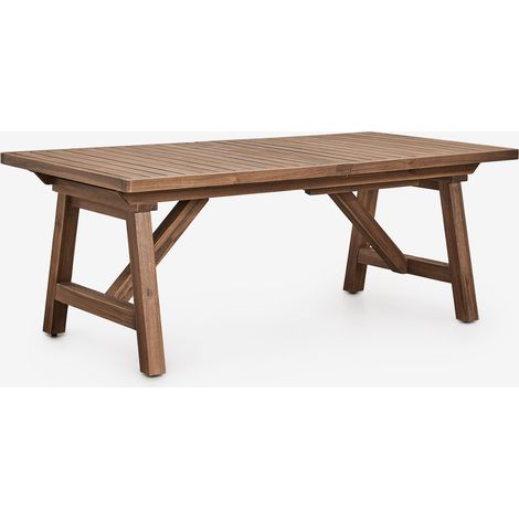 Tavolo da giardino rettangolare allungabile in legno di acacia Dubai SKLUM (1/5)