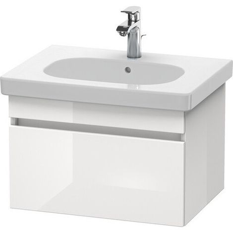 Mueble bajo lavabo DURASTYLE 453x600x398mm nogal oscuro / blanco mate