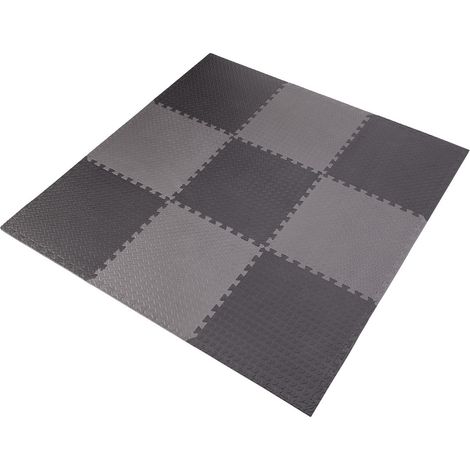 Tapis puzzle pour équipement de gymnastique, gris foncé, 9 pièces (1/5)