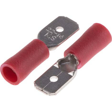 Cosse faston RS PRO, Isolé, Rouge