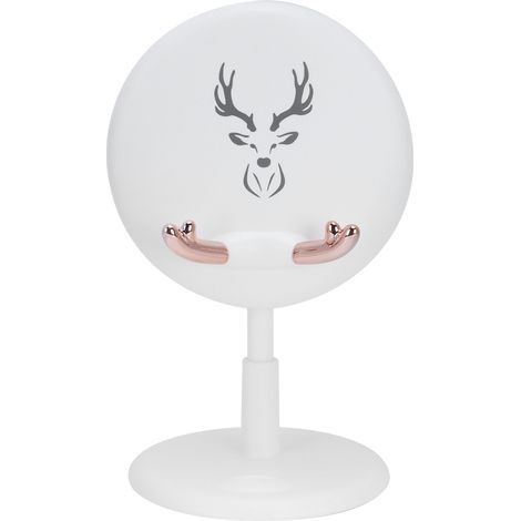Support de Téléphone Pliable Mignon pour Bureau et Diffusion en Direct - Blanc (1/5)