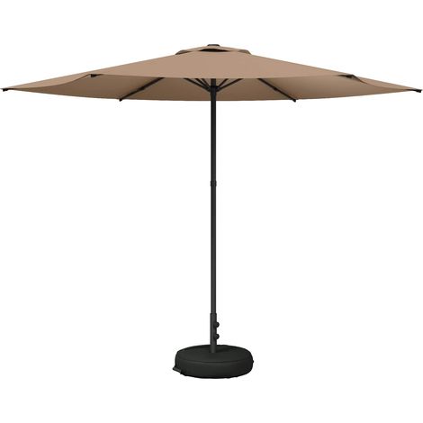 Garden Parasol with Base 300 x 300 cm Polyester Rectangular vidaXL